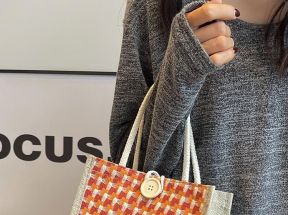 亚麻手提便当包包女2023夏季时尚帆布饭盒袋麻布收纳伴手礼品袋_北方小铺 Bei Fang原创定制_箱包皮具/热销女包/男包