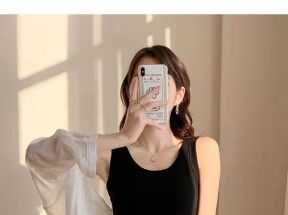 夏季新款螺纹防走光无袖薄款黑白色内搭打底吊带背心女夏外穿百搭_朴夫人红人馆_女装/女士精品