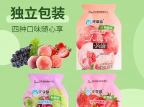 乐享熊蒟蒻果味果冻0脂低卡白桃葡萄草莓多口味混合装休闲零食_农夫干果_零食/坚果/特产