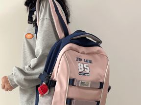 古着书包女大学生2023新款美式复古大容量双肩包男高中生旅行背包_SJHSJH16黑牛奶潮酷包袋_箱包皮具/热销女包/男包
