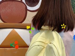 苏在在同款书包女韩版初中生可爱奶黄色背包高中学生大容量双肩包_栗の茶话会Teaparty 每周五上新_箱包皮具/热销女包/男包