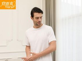 2件装宜而爽男士老头衫纯棉宽松中老年夏季t恤圆领短袖衫老人汗衫_宜而爽内衣厂家直销_女士内衣/男士内衣/家居服