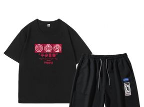 NY&NEW2023新款男女纯棉纯色短袖T恤打运动情侣印花潮牌套装女裤_NYNEW品牌总店_女装/女士精品