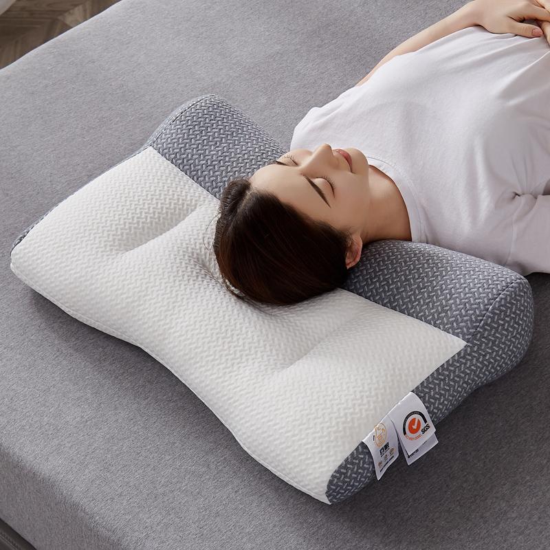 日本骨科反牵引大豆纤维枕头枕芯助睡眠护颈椎病专用整头家用一对_紫萱家纺批发商城_床上用品