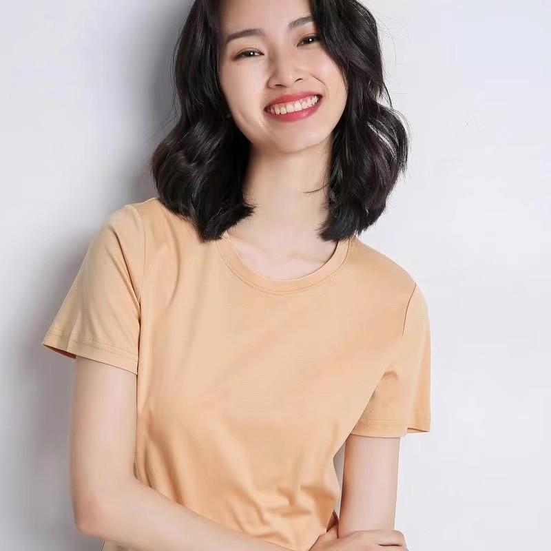 XT纯棉ins短袖女韩版修身打底圆领纯色T恤夏款短袖8_牧都兰 服饰店_女装/女士精品