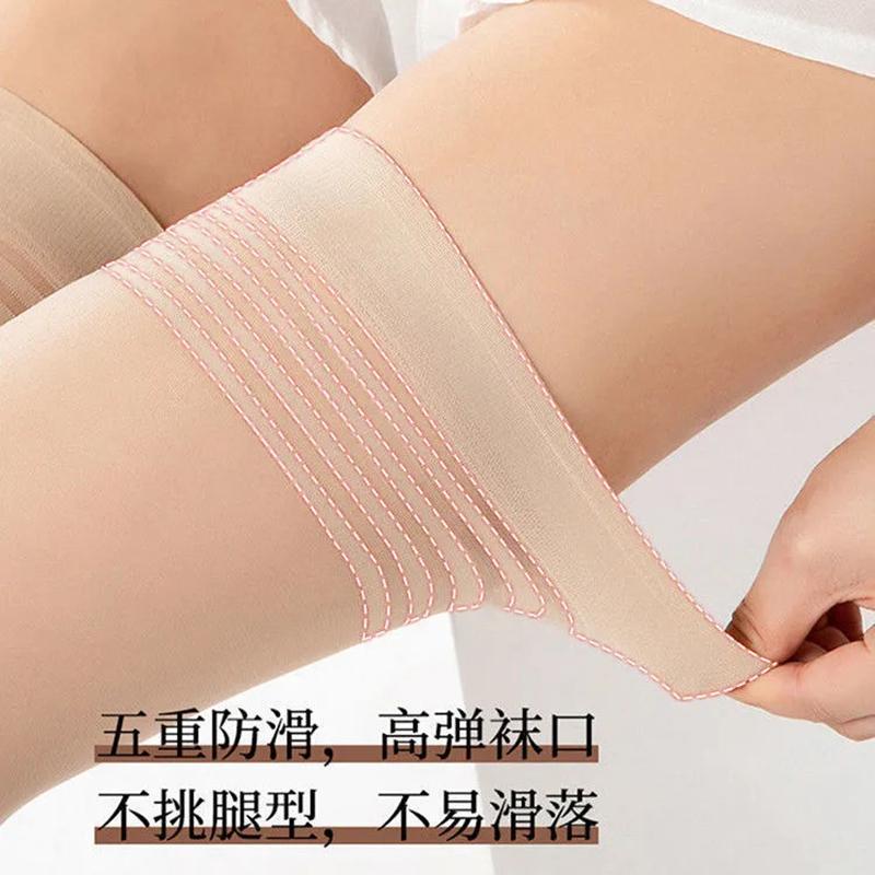 浪莎长筒丝袜女防勾丝夏季超薄过膝大腿袜性感防滑黑肉色高筒_浪莎13号店_女士内衣/男士内衣/家居服