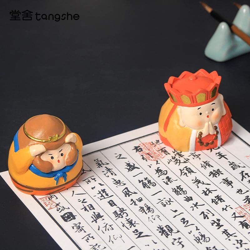 【可签到】西游记国潮风公仔小摆件 西游记小摆件创意家居装饰品客厅办公室桌面孙悟空国潮风公仔手办_堂舍家居_家居饰品 家居饰品