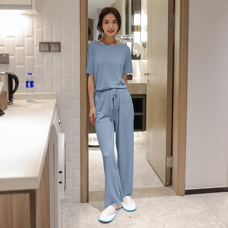 【百人验货】新款冰丝睡衣三件套 DH-新款睡衣女三件套夏季冰丝短袖套装女士家居服宽松夏天_森女部落｜SNBL_女士内衣/男士内衣/家居服 女士内衣_男士内衣_家居服
