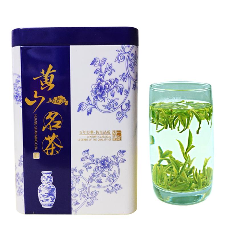 【100g】徽船黄山银勾炒青绿茶 徽船黄山银勾炒青绿茶新茶叶春茶碧螺春高山日照云雾青花瓷罐装_徽州物产 徽船店_茶 茶