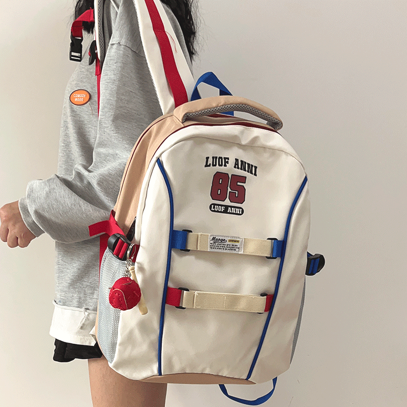 【店铺券】美式复古大容量双肩包旅行背包 古着书包女大学生2023新款美式复古大容量双肩包男高中生旅行背包_SJHSJH16黑牛奶潮酷包袋_箱包皮具/热销女包/男包 箱包皮具_热销女包_男包