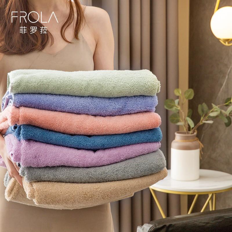 Frola/菲罗菈浴巾纯棉加大加厚家用 Frola/菲罗菈浴巾纯棉加大加厚家用可穿可裹强力速干吸水不掉毛情_菲罗菈家居_居家布艺 居家布艺