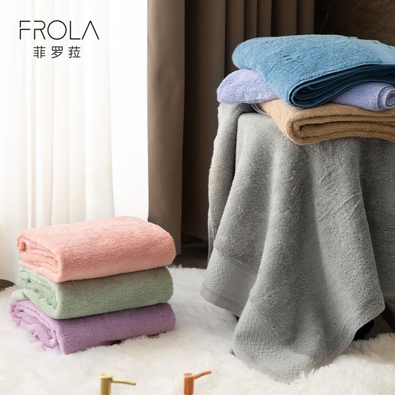Frola/菲罗菈浴巾纯棉加大加厚家用 Frola/菲罗菈浴巾纯棉加大加厚家用可穿可裹强力速干吸水不掉毛情_菲罗菈家居_居家布艺 居家布艺