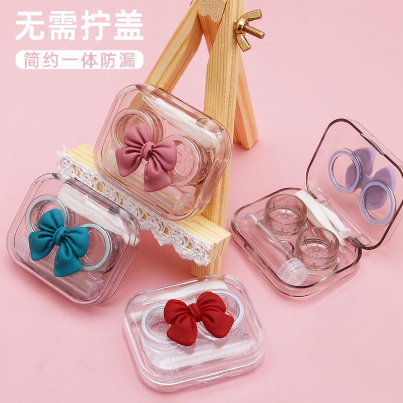 补贴到手1.9免拧盖高级感隐形眼镜盒防漏 免拧盖高级感隐形眼镜盒防漏男简约女日式透明窗近视懒人美瞳盒子_卡沃利体验店_ZIPPO/瑞士军刀/眼镜 ZIPPO_瑞士军刀_眼镜