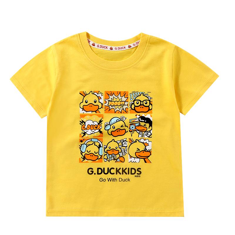 GDUCK小黄鸭短袖t恤男女童2023新款 G DUCK小黄鸭短袖t恤男女童2023新款洋气儿童夏款纯棉体恤打底衫Y_G Duck kids 香港小黄鸭_童装/婴儿装/亲子装 童装_婴儿装_亲子装